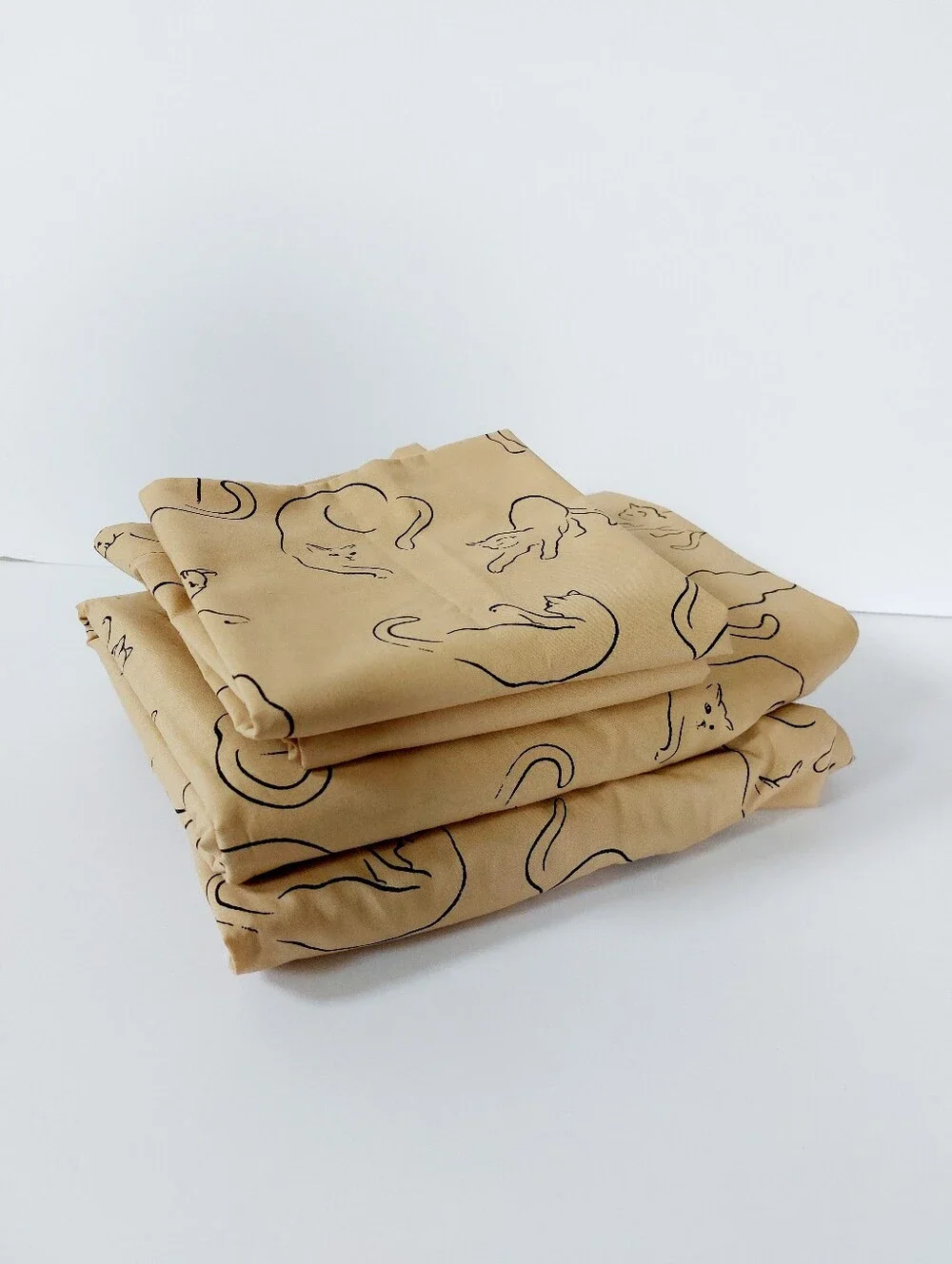 Alex West Whispurr Springmaid Cat Twin Sheets 2 Pillowcases Vintage Percale